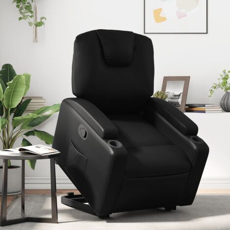 Neigbarer Sessel Schwarz Kunstleder