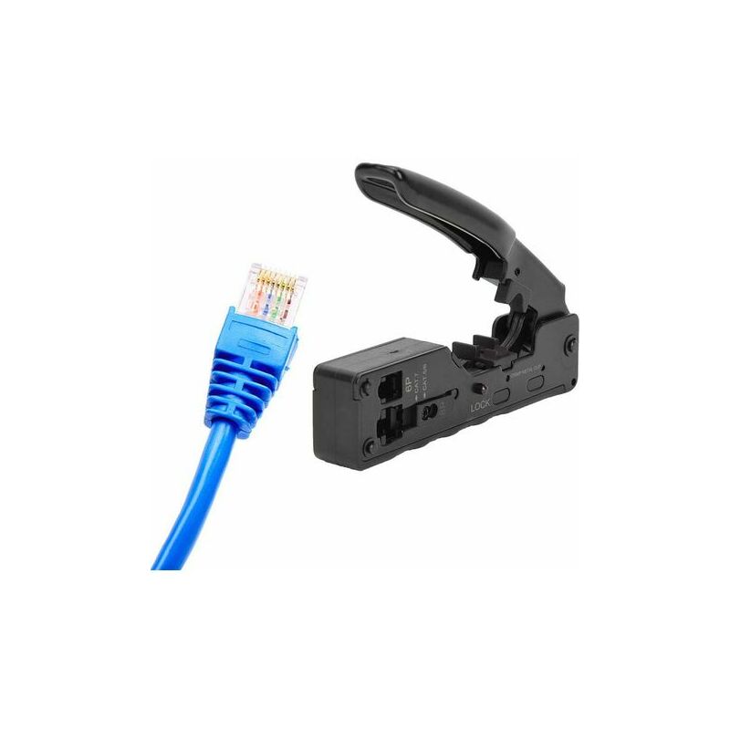 8P 6P RJ45 RJ12/11 Network Cable Clamp Multi-function rj Connector Crimper for Wiring Frame, Module, Cable - Neige