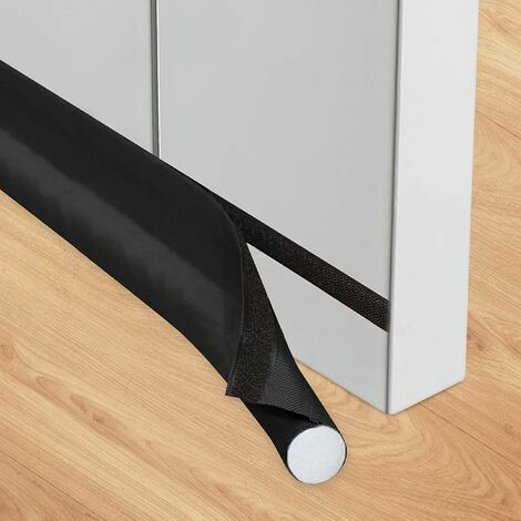Neige-Bas de Porte Anti-Courant d'air Joint de Porte Isolant Froid Bande d'étanchéité Autocollante pour Porte Amovible Souple Etanchéité Porte Unilatéral Bas de Porte Double Isolation Anti Bruit Pouss