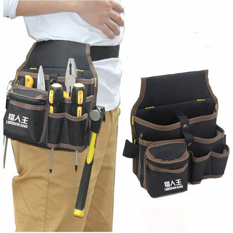 Neige-Ceinture porte-outils avec 7 poches, porte outils,en tissu Oxford imperméable, avec sangles réglables, pour électriciens, charpentiers, constructeurs