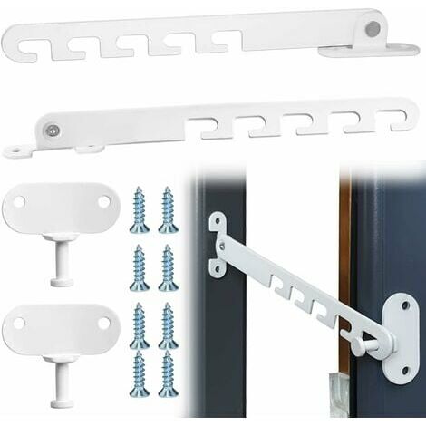 Neige-Entrebailleur de Fenêtre à Battant 2 PCS Entrebailleurs de Fenêtre avec Vis Entrebailleur Fenetre pour Régler l'ouverture de la Fenêtre