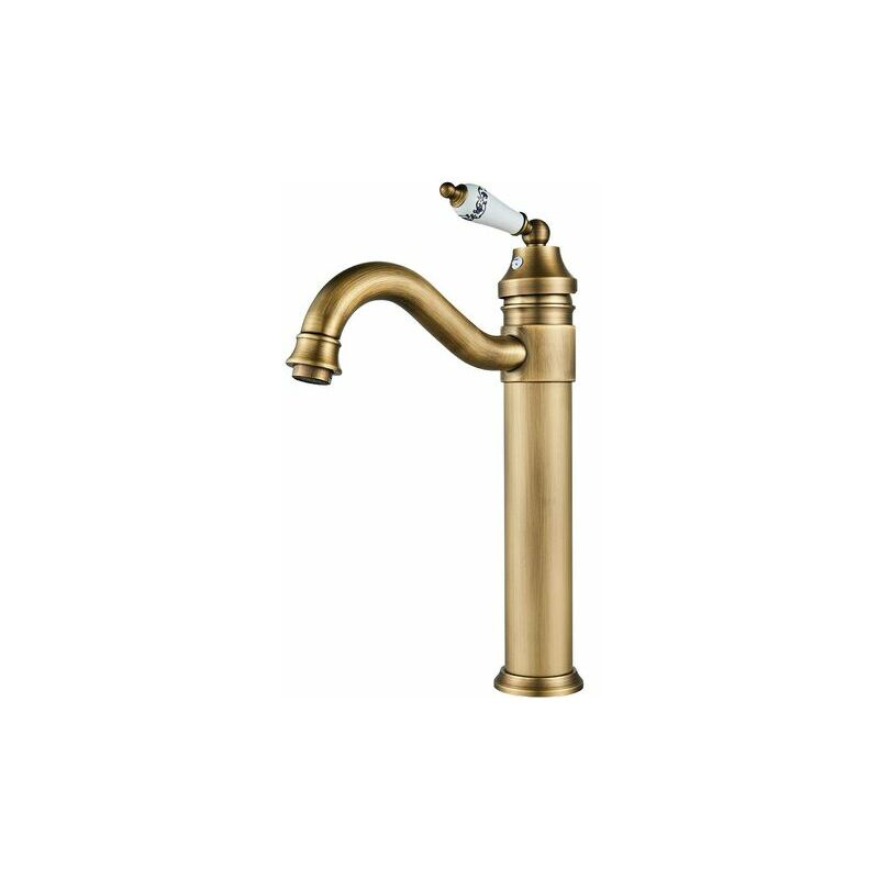 Sink Tall Brass Faucet, Bathroom Faucet with 360° Swivel High Spout Single Handle Basin Mixer Tap, Hot and Cold Adjustable Basin Mixer Tap, Single