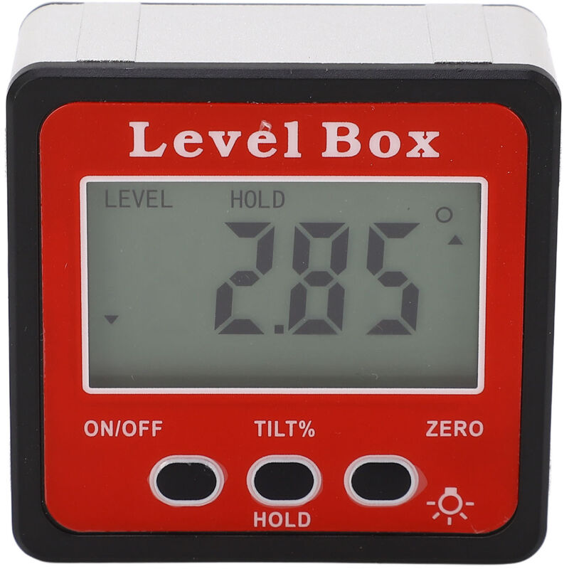 Image of Neigungsmesser-Winkelmesser, magnetische digitale Wasserwaage für die Automobil-Holzbearbeitung.