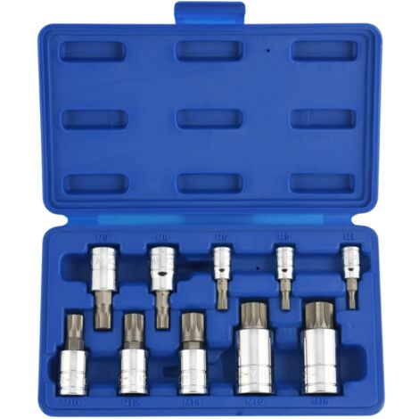 Neiko® 10056 a Xzn Triple Square spline bit socket set, S2 Steel , da pezzi