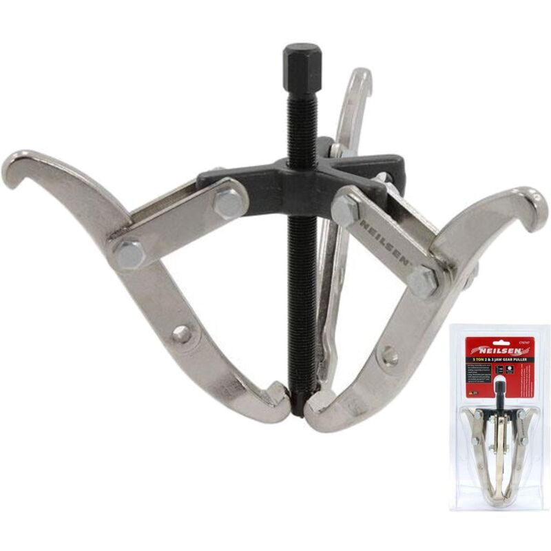 Neilsen 2 And 3 Jaw Gear Puller Reversible 5 Ton Bearing Removal Tool Garage