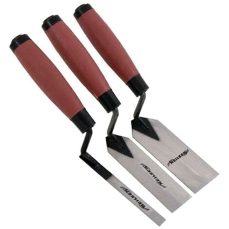 Neilsen 3pc Margin Trowel Set Soft Grip Plasterers Corner Plastering Tools