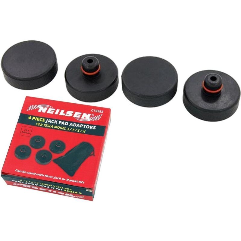 Neilsen 4pc Lifting Jack Jacking Pad Blocks For Tesla Car Chassis Model 3 Y S X