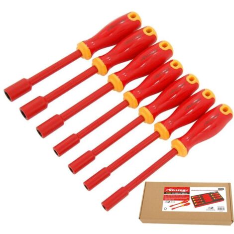 Neilsen 7pc Vde Hex Nut Driver Insulated Electrical Tool Screwdriver 5.5mm-13mm