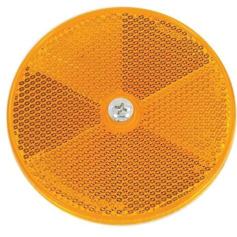 Neilsen  Amber Round Reflector Light Rear Trailer Reflectors Caravan Bike