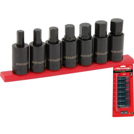 Neilsen Impact Hex Bit Socket Set 7pc T40 To T70 3/8" Drive Torx Tool Kit