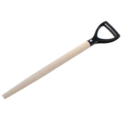 Neilsen Long Solid Wooden Shovel Spade Fork Shaft with Plastic Handle D Type