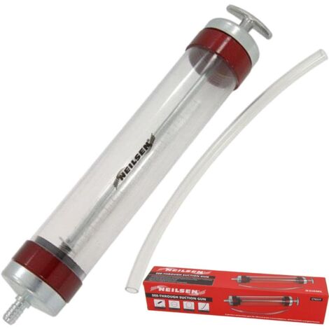 Neilsen See Through Suction Gun Oil Fluid Syringe Pump Extractor Gearbox 550ml