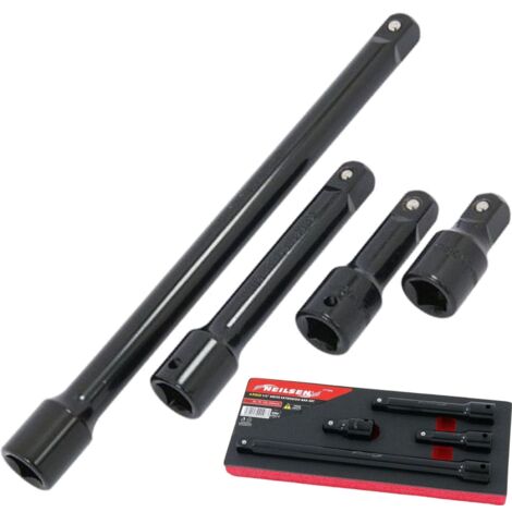 Neilsen Socket Impact Extension Bar Set 50 75 125 & 250mm Long 4pc 1/2"