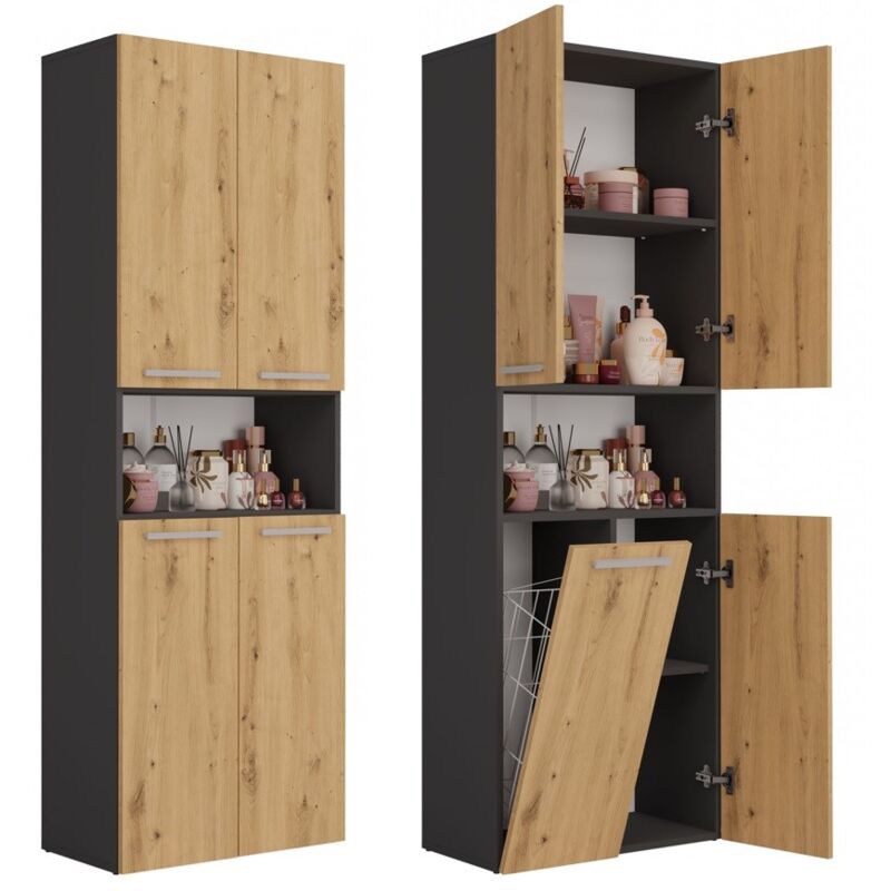 Nel 1K/DK ANTHRACITE ARTISAN poteau de salle de bain