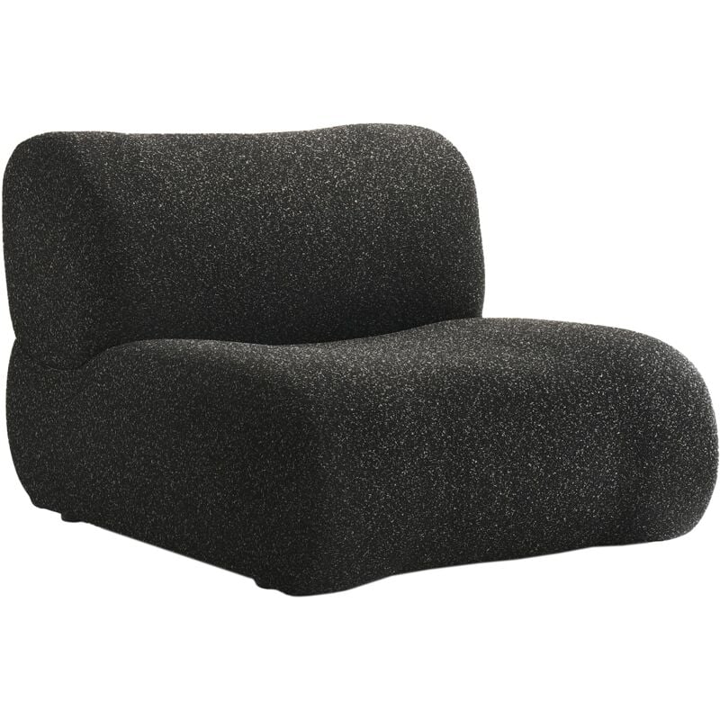 Mobilier Deco - nelya - Fauteuil design en tissu noir