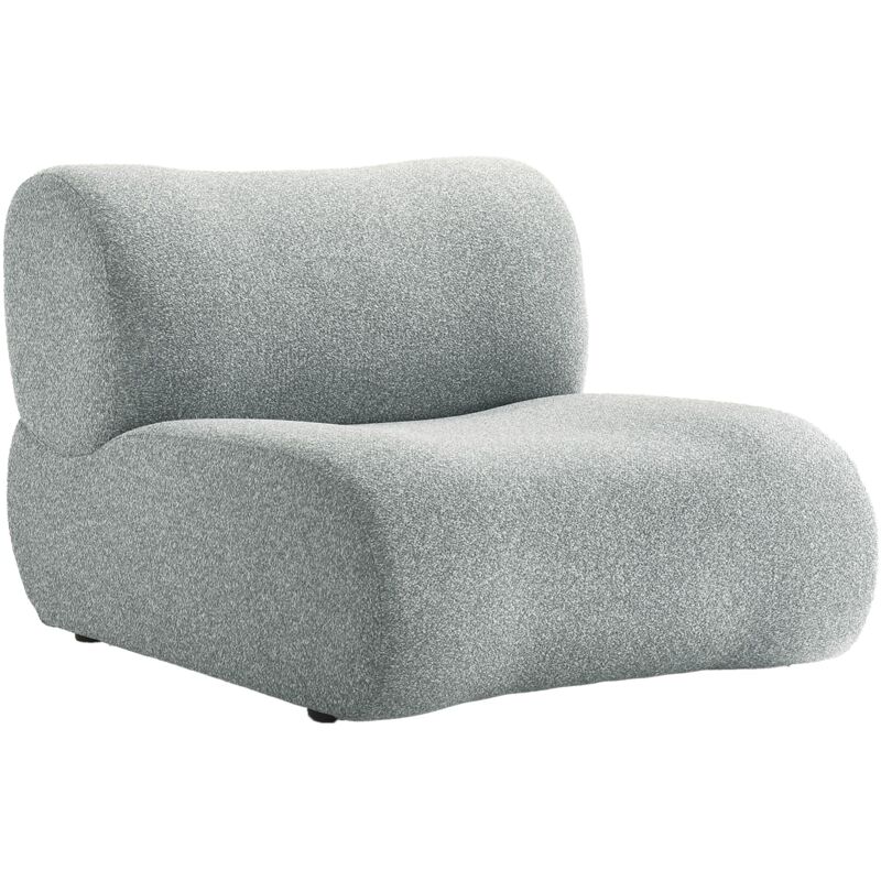 Mobilier Deco - nelya - Fauteuil design en tissu vert gris