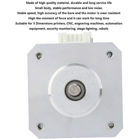 Nema 17 bipolarer Schrittmotor, 1,8°, 4,0 V 1,2 A, 320 mNm Drehmoment, 34 mm Höhe für 3D-Drucker