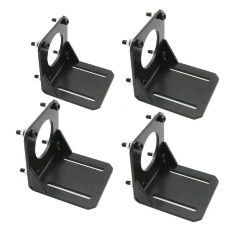 Nema 23 Lot de 4 supports de moteur pas à pas plats de 57 l avec vis en aluminium/acier, NEMA 23 (4 pièces)
