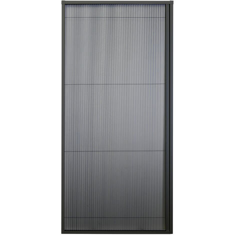 Nematek® Alu Insektenschutz Uno-Plissee 100x215 cm für Fenster in weiß & anthrazit - ohne Bohren montierbar:Anthrazit