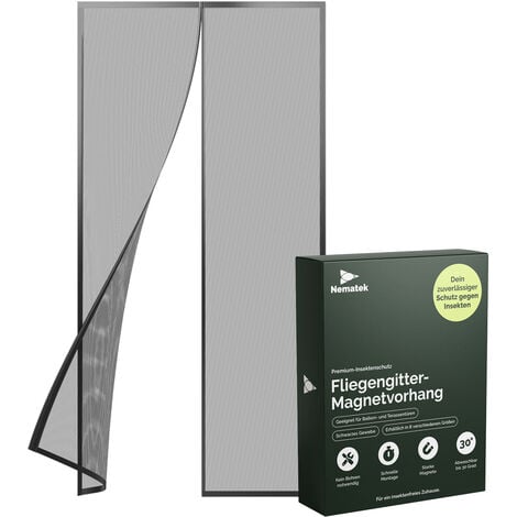 Nematek Magnet Fliegengitter Tür Magnetvorhang Insektenschutz - Insektenschutz Balkontür - Fliegengitter ohne Bohren - Insektenschutz Vorhang:120 x 240 cm