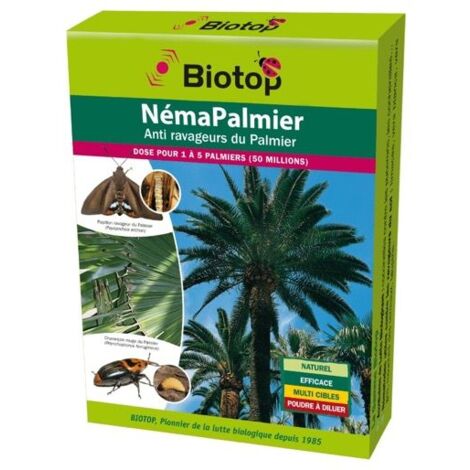 Nématodes SC anti charançon rouge du palmier 50 millions – Lutte biologique efficace – Application entre 12°C et 25°C – Biotop