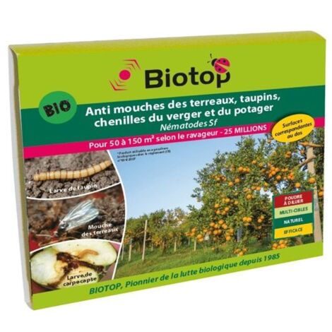 Nématodes SF anti mouche terreaux, taupins, chenilles 25M - 50m²