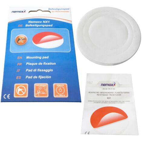 NEMAXX® 1x NX1 Quickfix Pad adesivo per il fissaggio del rilevatore di fumo / rilevatore di fumo wireless