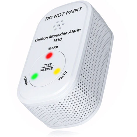 NEMAXX® M10 Mini detector de CO – Detector compacto de monóxido de carbono con sensor Figaro [batería de 10 años] – Certificado EN 50291-1 – Alarma de 85 dB, indicador LED y función Test/Silencio