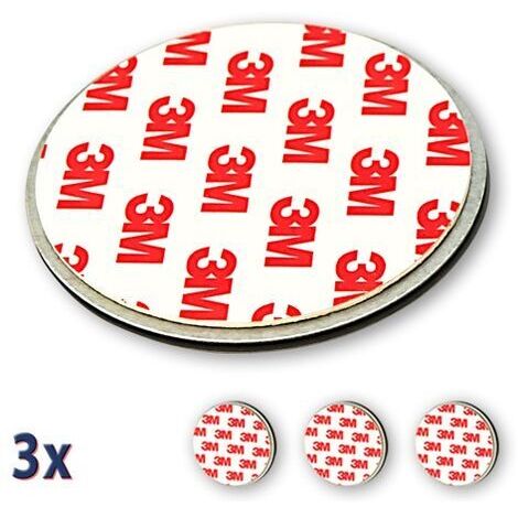 NEMAXX® Supporto Magnetico per Rilevatore di Fumo 3 Pezzi – Supporto Magnetico Autoadesivo Ø 60 mm – Installazione Rapida e Sicura senza Forare né Avvitare – Per Tutti i Rilevatori di Fumo e Incendio