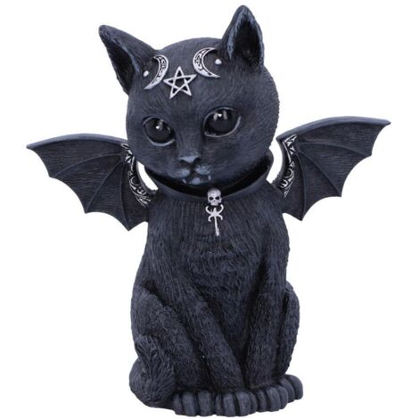 Nemesis Now Gato Malpuss negro con alas en diseño oculto como figura coleccionable