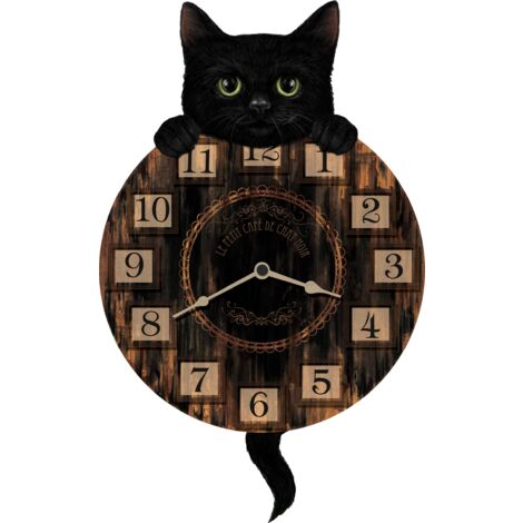 Nemesis Now Kitten Tickin' Clock 25cm Marrone
