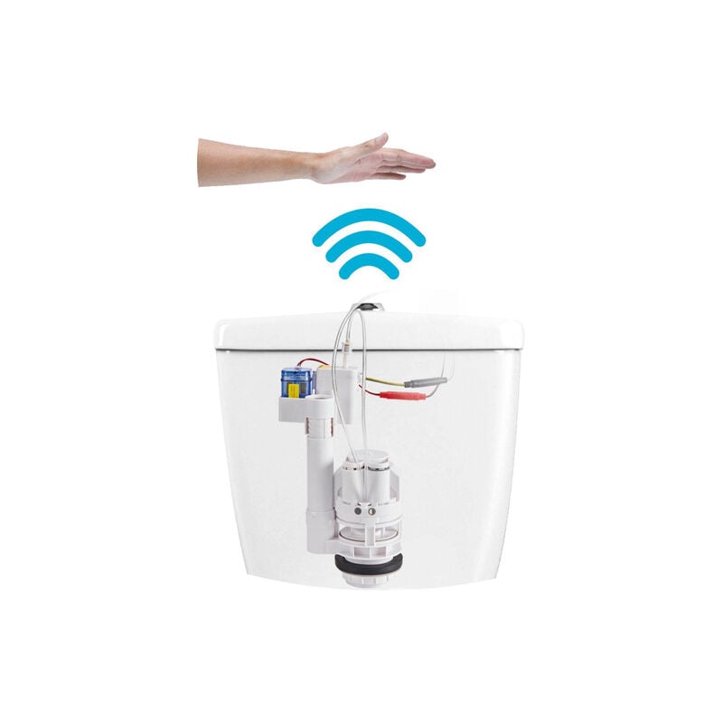 Nemo - Go by Van Marcke bouton de chasse d'eau à capteur infrarouge pour réservoir wc attenant chasse 3/6 litres chrome