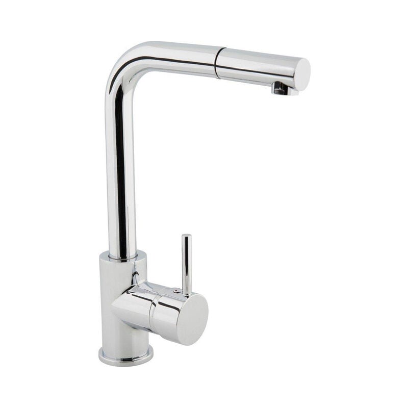 Nemo - go by Van Marcke Cocoon robinet de cuisine mélangeur monocommande avec douchette extractible économie d'eau pivotant chrome