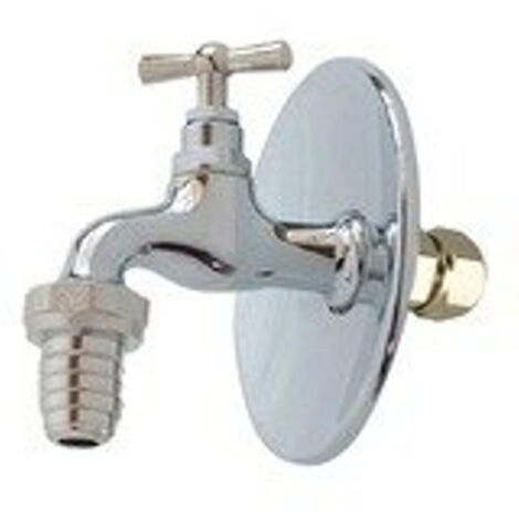 Nemo Go ensemble collier pex alu plaque murale, vanne double service et raccord pex 1/2 x ø16mm chromé
