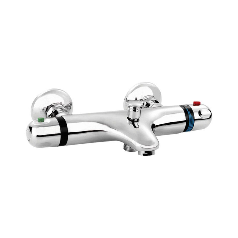 Go by Van Marcke Isiflow Mitigeur Thermostatique Baignoire Douche - mélangeur - économie d'eau - entraxe 15cm - blocage de sécurité - disques