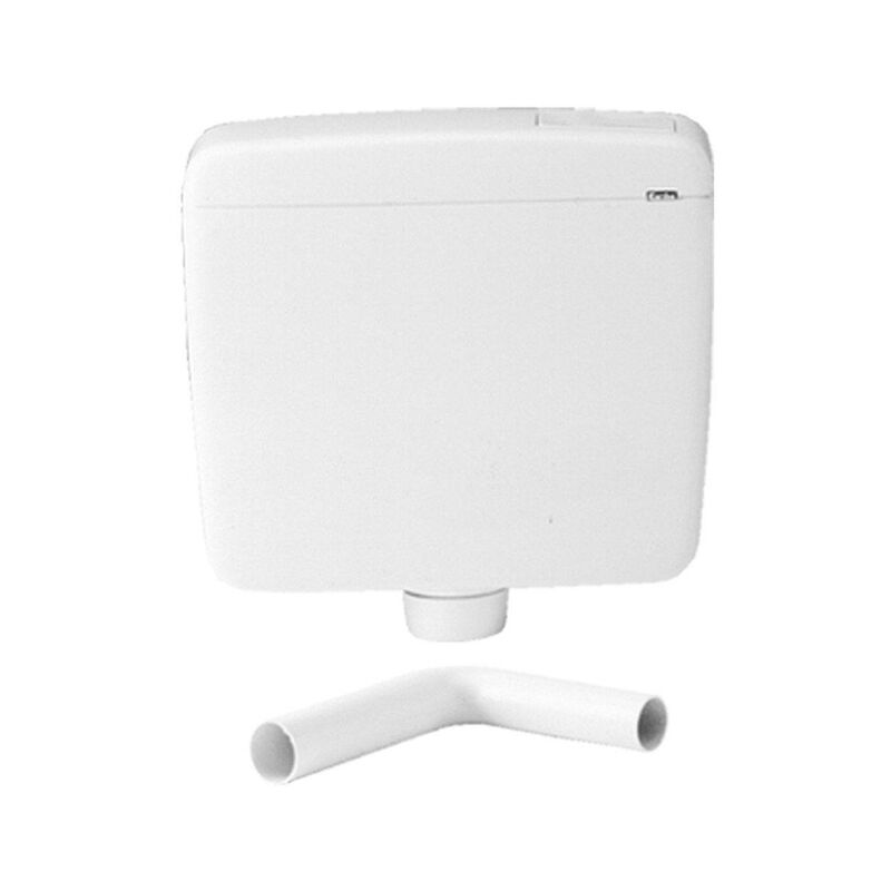 Go by Van Marcke Topazio réservoir à poser 445 x 135 x 400 mm demi-haut avec coude en plastique blanc