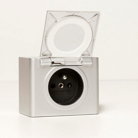 Nemo Spring boîte de commutation combinée avec prise ip44 gris