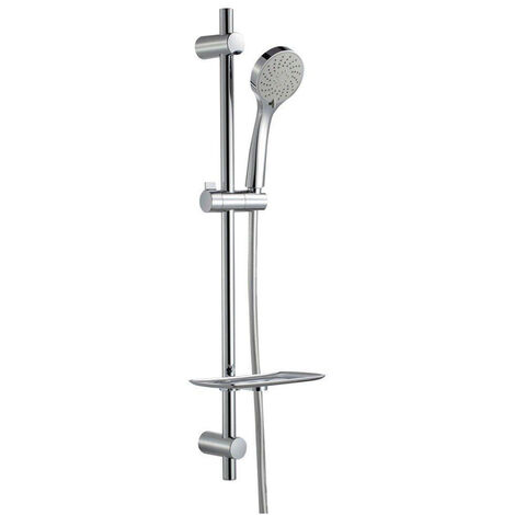Nemo Spring Caluso ensemble de douche avec support ajustable 3 jets avec curseur et porte-savon chromé