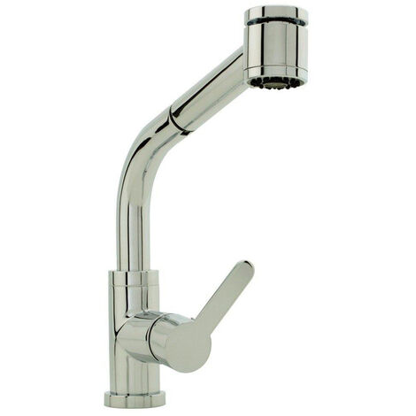 Nemo Spring lana mélangeur de cuisine monocommande avec bec pivotant et douchette extractible chrome