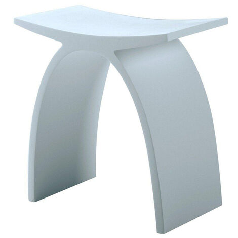 Nemo Spring Sano tabouret de douche en composite minéral indépendant hauteur 430mm blanc
