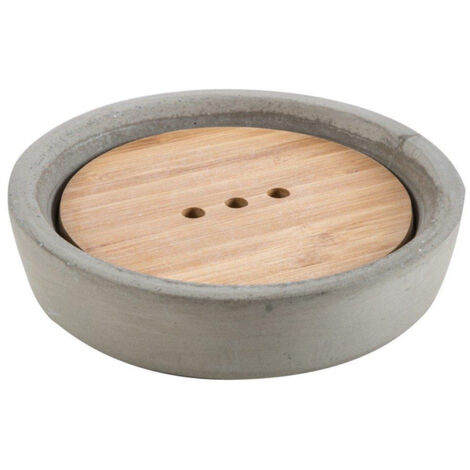 Nemo Stock Natural Boro Porte-savon 11.5x2.5cm béton bois