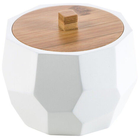 Nemo Stock Natural Raja Porte-coton 10.5x9cm résinee bois blanc