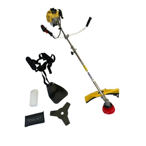 Nemura – Débroussailleuse thermique 52cc – Moteur 2 temps 1600W – Largeur de coupe 43cm – Bobine, disque et harnais inclus - 52cm3