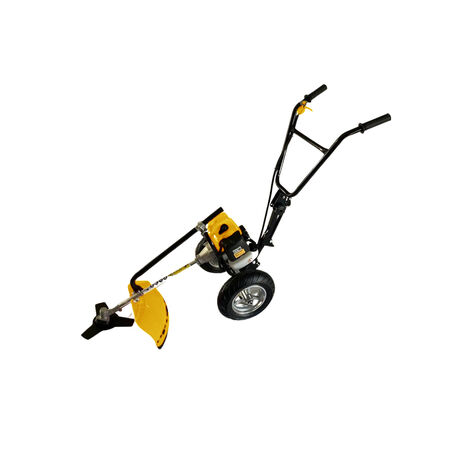 Nemura – Débroussailleuse thermique 52cc – Moteur 2 temps – Puissance 1600W – Largeur de coupe 43cm – Système de roues pour travail facile - 52cm3