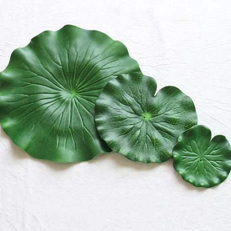 Nénuphars artificiels pour plantes flottantes et feuilles de lotus réalistes pour la maison, le jardin Arcenciél 10cm,17cm,28cm 3 pièces