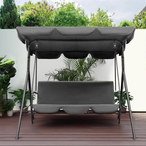 NEO DIRECT Neo 3 Seater Garden Swing Chair With Canopy