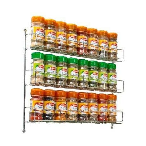 Neo 3 Tier Spice Rack For Kitchen Door Cupboard or Wall