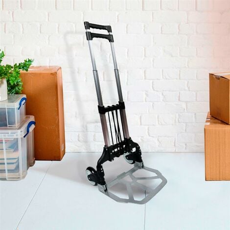 NEO DIRECT Neo 80kg Capacity Sack Trolley Folding Hand Truck Sack Barrow Lightweight Aluminium Framed Folding With Extendable Handle