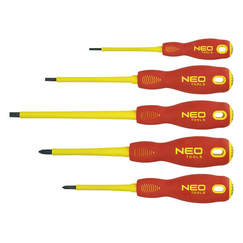 Neo Tools - Jeu de 5 tournevis isolés 04-220 1000V spécial électricien
