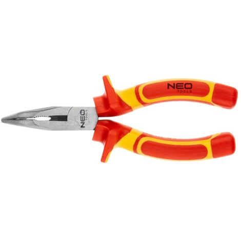 NEO Gebogene Spitzzange 160 mm 1000V - präzises Schneiden, ergonomischer Griff